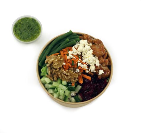 CHICKEN + FETA + BEET BOWL